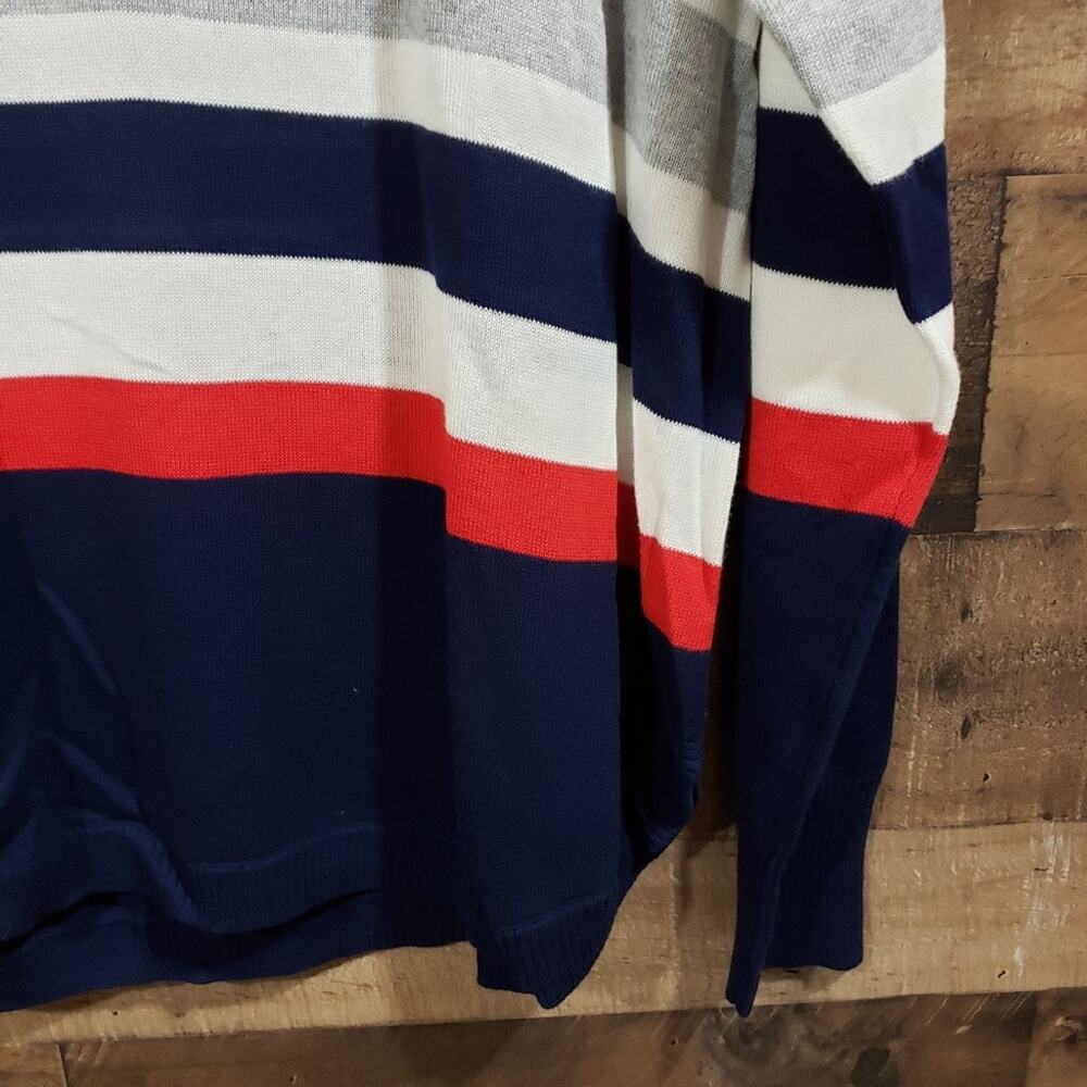 Crown & Ivy NWT striped with exposed back zip sweater woman's size XXL - Picture 8 of 11